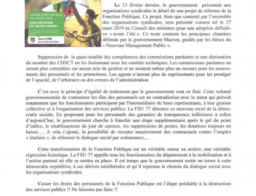 Syndicalisme Pluriel : avril 2019