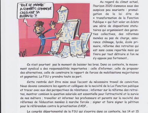 Syndicalisme Pluriel : Septembre  2019