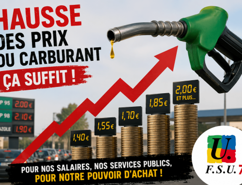 Hausse du prix des carburants, la FSU 77 s&rsquo;adresse à l&rsquo;Inspectrice d&rsquo;Académie.